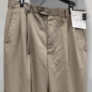 Joseph & Feiss tan, cuffed, pleated Pants (32 in waist)